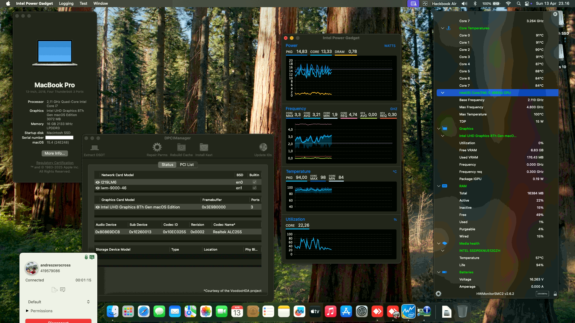 Success Hackintosh macOS Sequoia 15.4 Build 24E248 in Fujitsu LifeBook U939